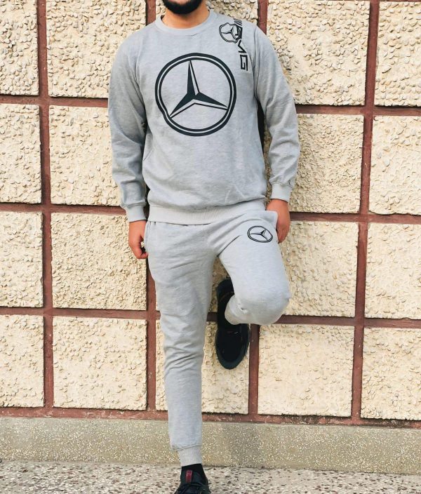 Winter Printed Grey Tracksuit
