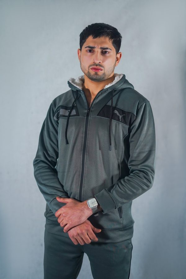 PU Premium Tracksuit (grey) - Image 3