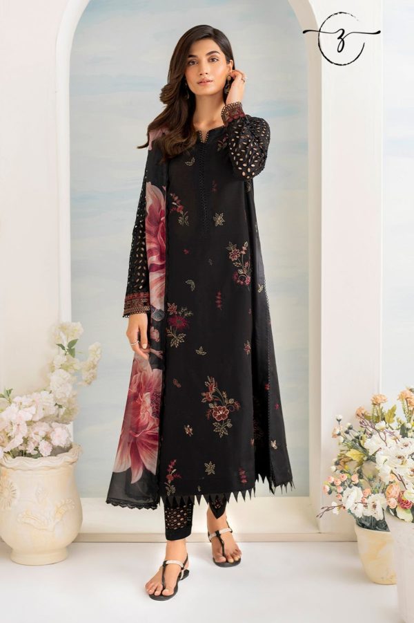‘IZNIK’ Black Premium Lawn women dress