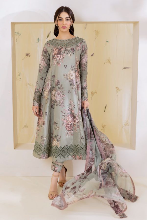 Izznik lawn Unstitch Replica women Suits - Image 6