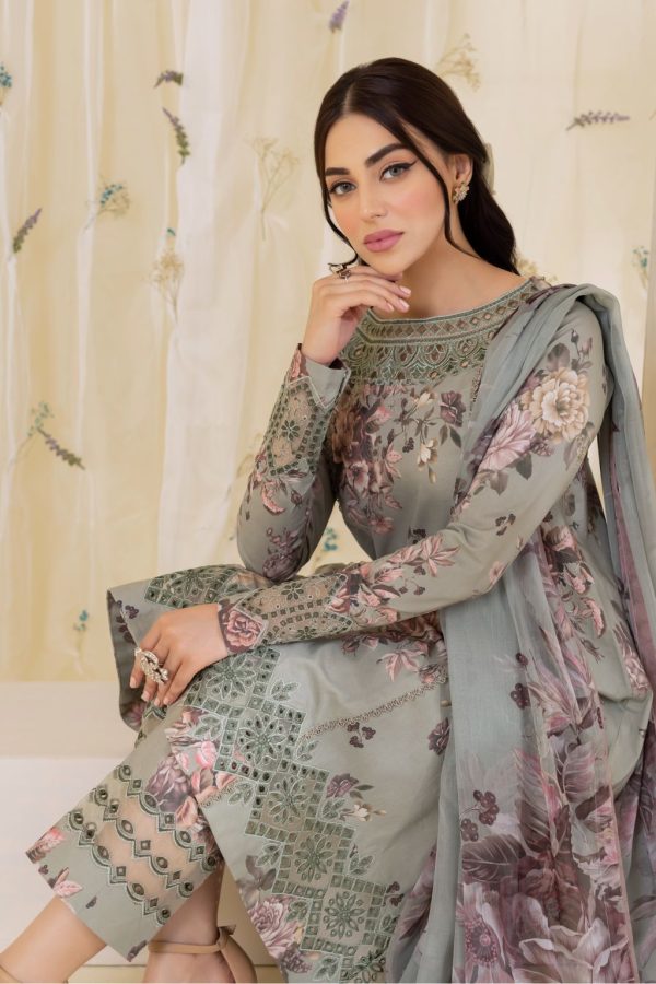 Izznik lawn Unstitch Replica women Suits - Image 5